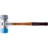 SIMPLEX-Schonhammer, 50:40, TPE-soft / TPE-mid; mit Aluminiumgehäuse und hochwertigem Holzstiel | D=50 mm | 3113.051
