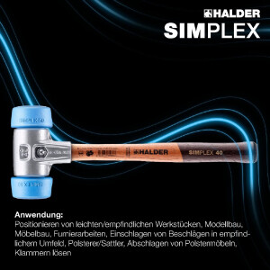 SIMPLEX-Schonhammer, 50:40, TPE-soft; mit...