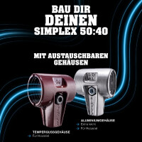 SIMPLEX-Schonhammer, 50:40, Superplastik; mit Aluminiumgehäuse und hochwertigem Holzstiel | D=50 mm | 3107.051