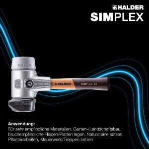 SIMPLEX-Schonhammer, Gummikomposition mit Standfuß...
