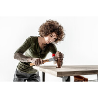 BASEPLEX-Schonhammer, Nylon / Celluloseacetat mit Zinkdruckguss-Gehäuse und Holzstiel | D=50 mm | 3968.050