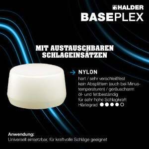 BASEPLEX-Einsatz, Nylon, weiß | D=40 mm | 3988.040