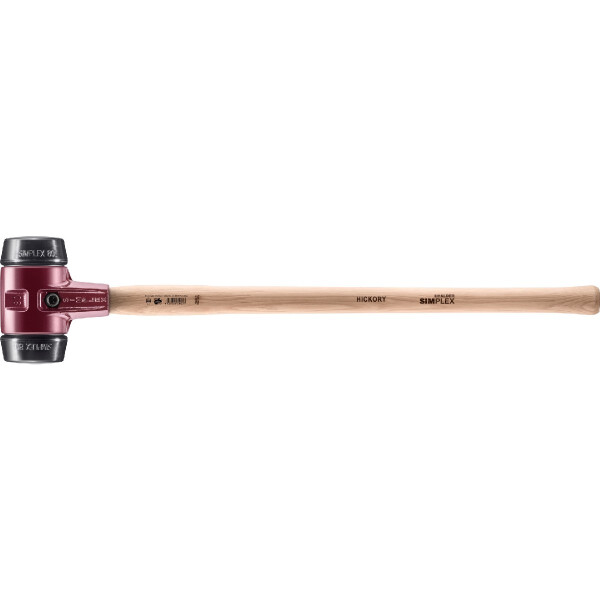 SIMPLEX-Vorschlaghammer, Gummikomposition; mit Tempergussgehäuse und Hickorystiel | D=80 mm | 3002.081