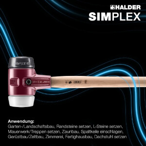 SIMPLEX-Vorschlaghammer, Gummikomposition / Superplastik;...