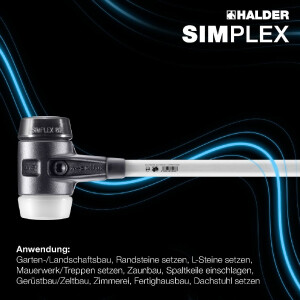 SIMPLEX-Vorschlaghammer, Gummikomposition / Superplastik;...
