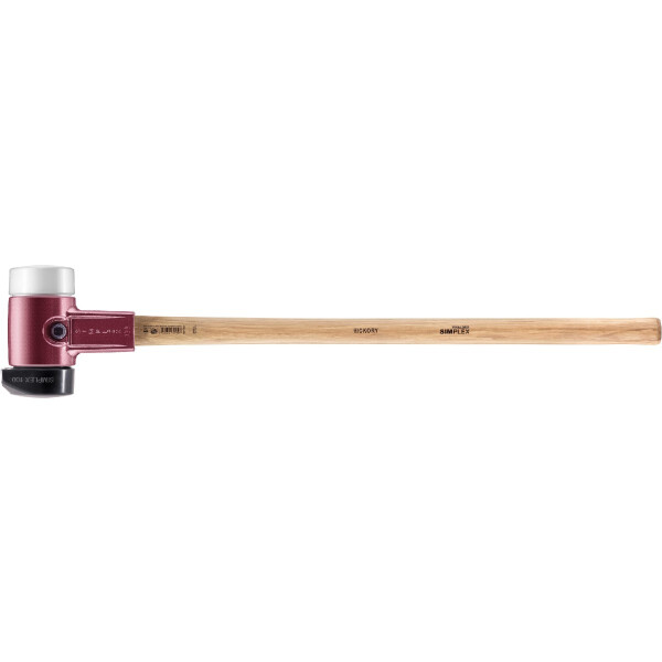 SIMPLEX-Vorschlaghammer, Gummikomposition, mit Standfuß / Superplastik; mit Tempergussgehäuse und Hickorystiel | D=100 mm | 3027.200