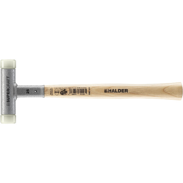 SUPERCRAFT-Schonhammer, mit schwingungsdämpfendem, ergonomisch geformtem und lackiertem Hickorystiel | D=25 mm | 3366.025