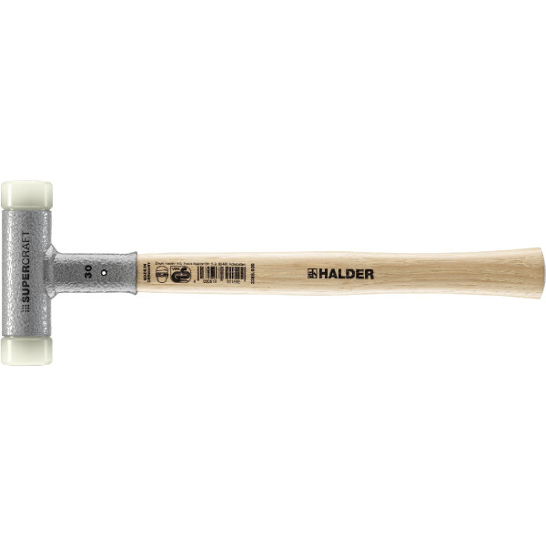 SUPERCRAFT-Schonhammer, mit schwingungsdämpfendem, ergonomisch geformtem und lackiertem Hickorystiel | D=30 mm | 3366.030
