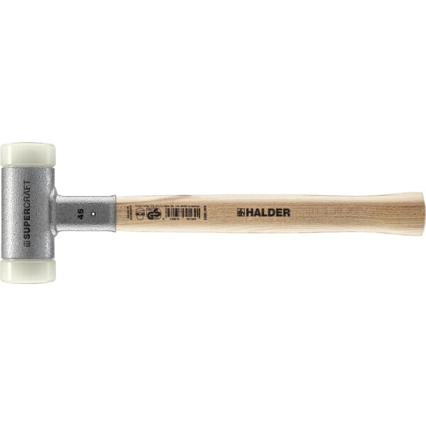 SUPERCRAFT-Schonhammer, mit schwingungsdämpfendem, ergonomisch geformtem und lackiertem Hickorystiel | D=45 mm | 3366.045