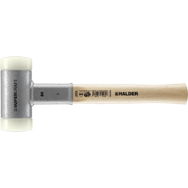 SUPERCRAFT-Schonhammer, mit schwingungsdämpfendem, ergonomisch geformtem und lackiertem Hickorystiel | D=60 mm | 3366.060