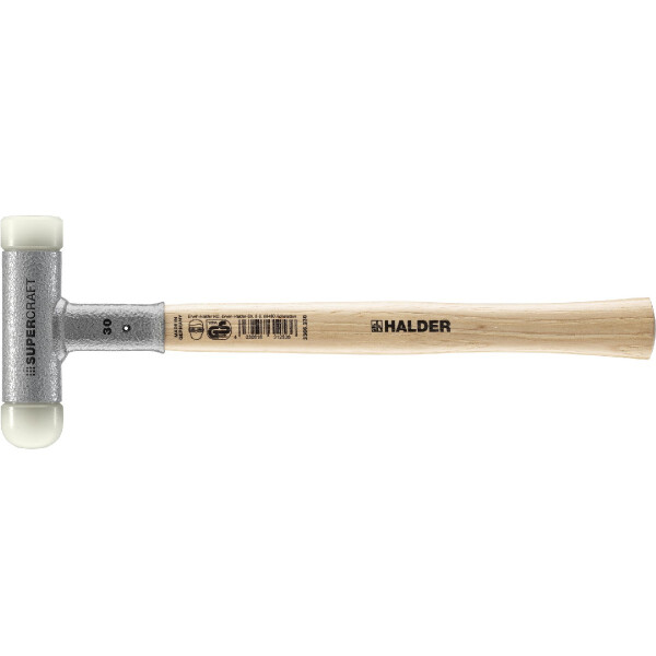 SUPERCRAFT-Schonhammer, mit schwingungsdämpfendem, ergonomisch geformtem und lackiertem Hickorystiel und abgerundetem Einsatz | D=30 mm | 3366.230