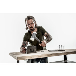 SUPERCRAFT-Schonhammer, mit bruchsicherem Stahlrohrstiel und ergonomisch geformtem, rutschsicherem Griff | D=30 mm | 3377.030