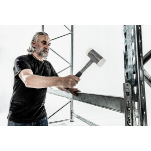 SUPERCRAFT-Schonhammer, mit bruchsicherem Stahlrohrstiel und ergonomisch geformtem, rutschsicherem Griff | D=30 mm | 3377.030