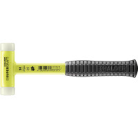 SUPERCRAFT-Schonhammer, mit bruchsicherem Stahlrohrstiel, gelb-fluoreszierend beschichtet und ergonomisch geformtem, rutschsicherem Griff | D=30 mm | 3377.130