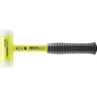 SUPERCRAFT-Schonhammer, mit bruchsicherem Stahlrohrstiel, gelb-fluoreszierend beschichtet und ergonomisch geformtem, rutschsicherem Griff | D=40 mm | 3377.140