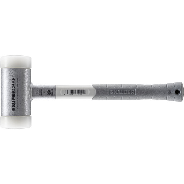 SUPERCRAFT-Schonhammer, mit ergonomisch geformtem, rutsch- und bruchsicherem 3-Komponentenstiel | D=60 mm | 3399.060