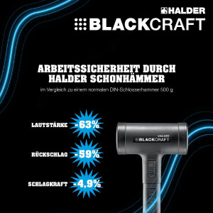 BLACKCRAFT-Schonhammer, mit bruchsicherem Stahlrohrstiel,...