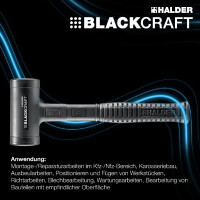 BLACKCRAFT-Schonhammer, mit bruchsicherem Stahlrohrstiel, PUR ummantelt und ergonomisch geformtem, rutschsicherem Griff | D=50 mm | 3379.050