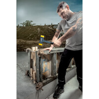 SECURAL-Schonhammer, Kopf und Stiel bruchsicher aus einem Stück Stahl, Schlageinsätze rechteckig | l=35 mm / b=45 mm | 3380.045