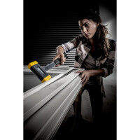 SECURAL plus-Schonhammer, Kopf und Stiel bruchsicher aus einem Stück Stahl, Schlageinsätze rechteckig, mit speziellem Griffende | l=30 mm / b=40 mm | 3380.140