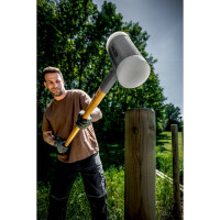 SUPERCRAFT-Vorschlaghammer, mit schwingungsdämpfendem, ergonomisch geformtem und lackiertem Hickorystiel | D=100 mm / Gewicht=9,3 kg | 3366.110