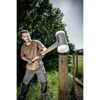 SUPERCRAFT-Vorschlaghammer, mit schwingungsdämpfendem, ergonomisch geformtem und lackiertem Hickorystiel | D=100 mm / Gewicht=9,3 kg | 3366.110