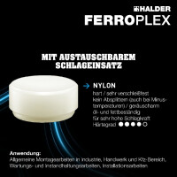 FERROPLEX-Kombihammer, Schlosser- und Schonhammer in Einem | D=30 mm | 3677.030