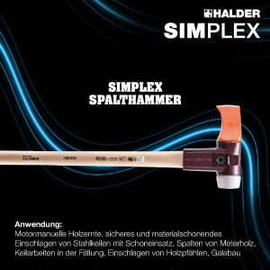 SIMPLEX-Spalthammer, mit Tempergussgehäuse und...