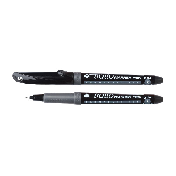 TRATTO Permanentmarker mit Rundspitze ultrafein 0,5mm  schwarz
