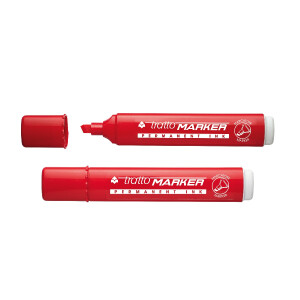 TRATTO Permanentmarker mit Keilspitze 1-5mm  rot
