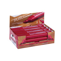 TRATTO Permanentmarker mit Keilspitze 1-5mm  rot