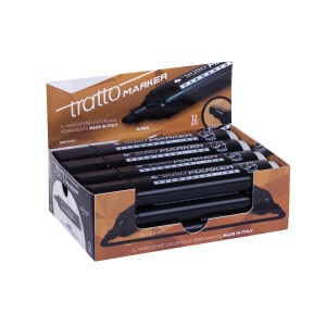 TRATTO Permanentmarker mit Keilspitze 1-5mm  schwarz