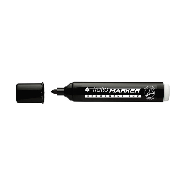 TRATTO Permanentmarker mit Rundspitze 1,4-2,8mm  schwarz
