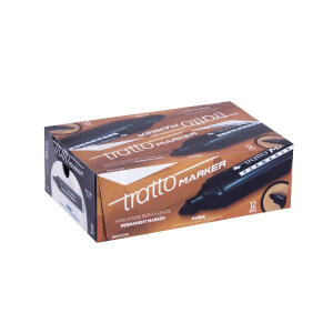 TRATTO Permanentmarker mit Rundspitze 1,4-2,8mm  schwarz