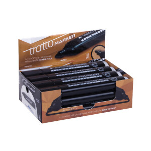 TRATTO Permanentmarker mit Rundspitze 1,4-2,8mm  schwarz