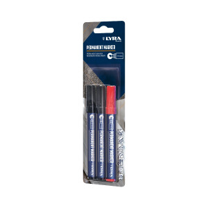 LYRA Permanentmarker mit Keilspitze medium 2-6mm 3 Stk...