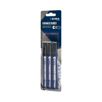 LYRA Permanentmarker mit Rundspitze fine 1-4mm 3 Stk BLS  schwarz