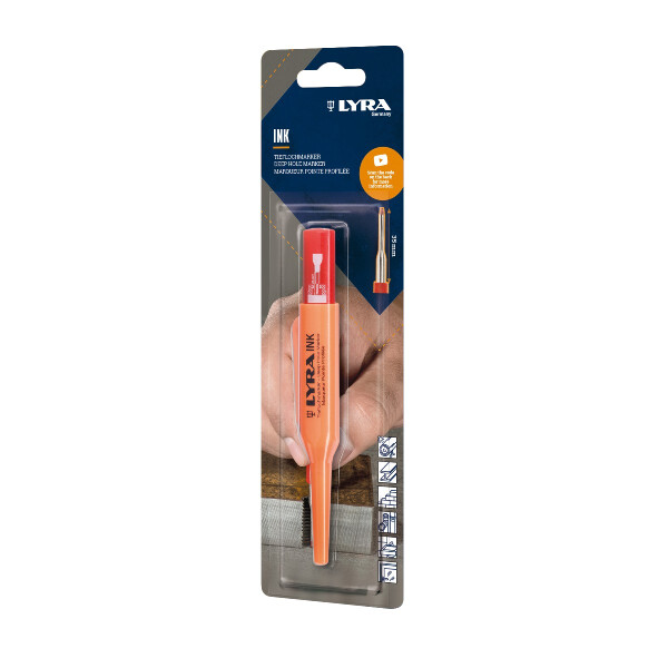 LYRA INK PROFI Tieflochmarker permanent 1mm 1 Stk BLS  rot
