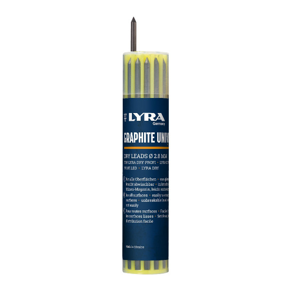 LYRA DRY Ersatzminen Graphit 2B univ. Tube 2,8mm 12 Stk