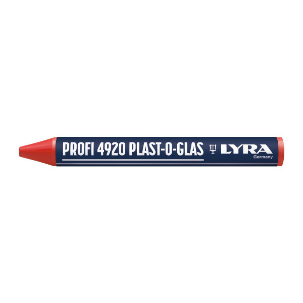 LYRA Wachskreide PLAST-O-GLAS rund 90x9,5mm  rot