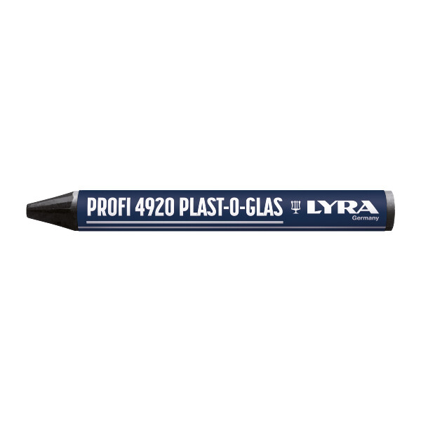LYRA Wachskreide PLAST-O-GLAS rund 90x9,5mm  schwarz