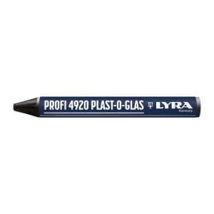 LYRA Wachskreide PLAST-O-GLAS rund 90x9,5mm  schwarz