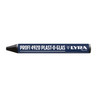 LYRA Wachskreide PLAST-O-GLAS rund 90x9,5mm  schwarz
