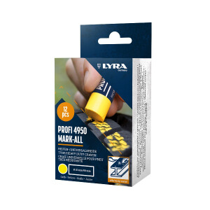 LYRA Reifen-/Universalkreide rund 90x15mm gelb