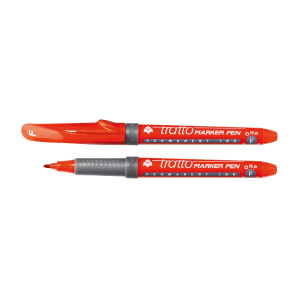 TRATTO Permanentmarker mit Rundspitze fein  0,7mm V08 rot