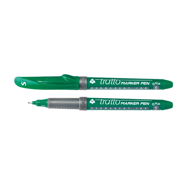 TRATTO Permanentmarker mit Rundspitze ultrafein 0,5mm V08 grün