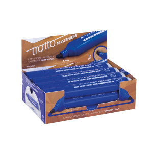 TRATTO Permanentmarker mit Keilspitze 1-5mm V12 blau