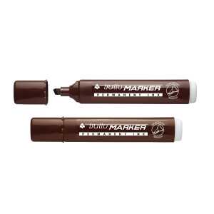 TRATTO Permanentmarker mit Keilspitze 1-5mm V12 braun