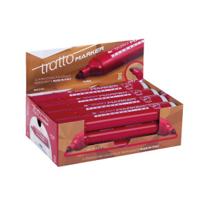 TRATTO Permanentmarker mit Rundspitze 1,4-2,8mm V12 rot