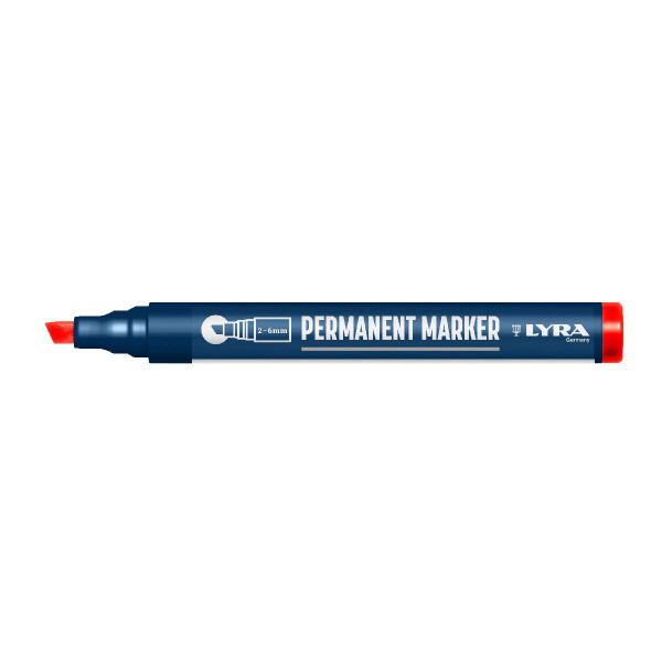 LYRA Permanentmarker mit Keilspitze medium 2-6mm V10 rot